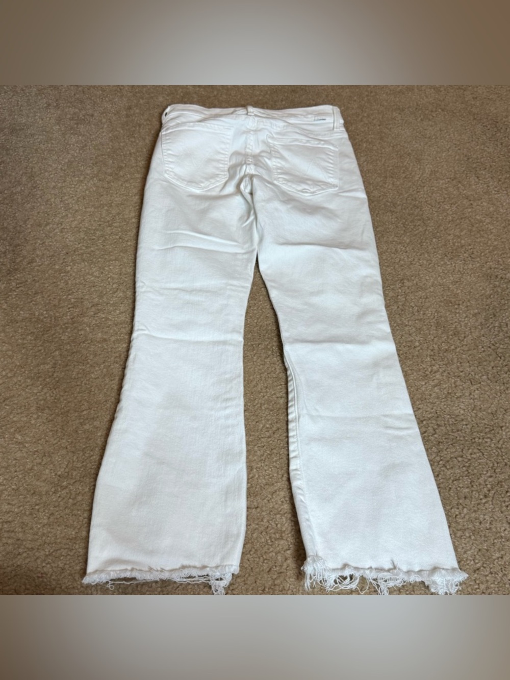 MOTHER White Cropped Ankle Jeans - Picture 4 of 5
